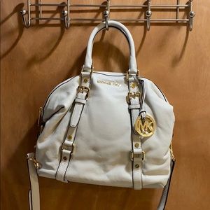 NWT Michael Kors Vanilla Bedford Handbag + Wallet